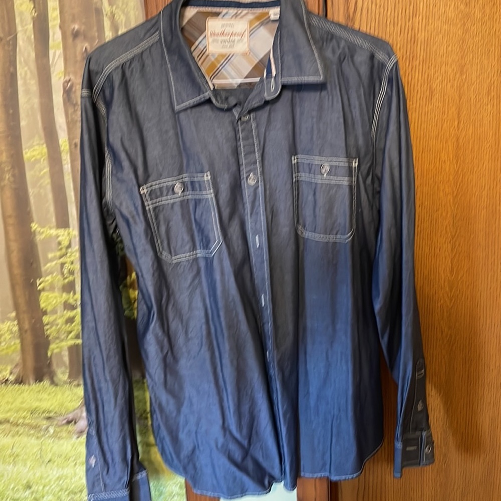 Weatherproof XL denim long sleeve shirt
